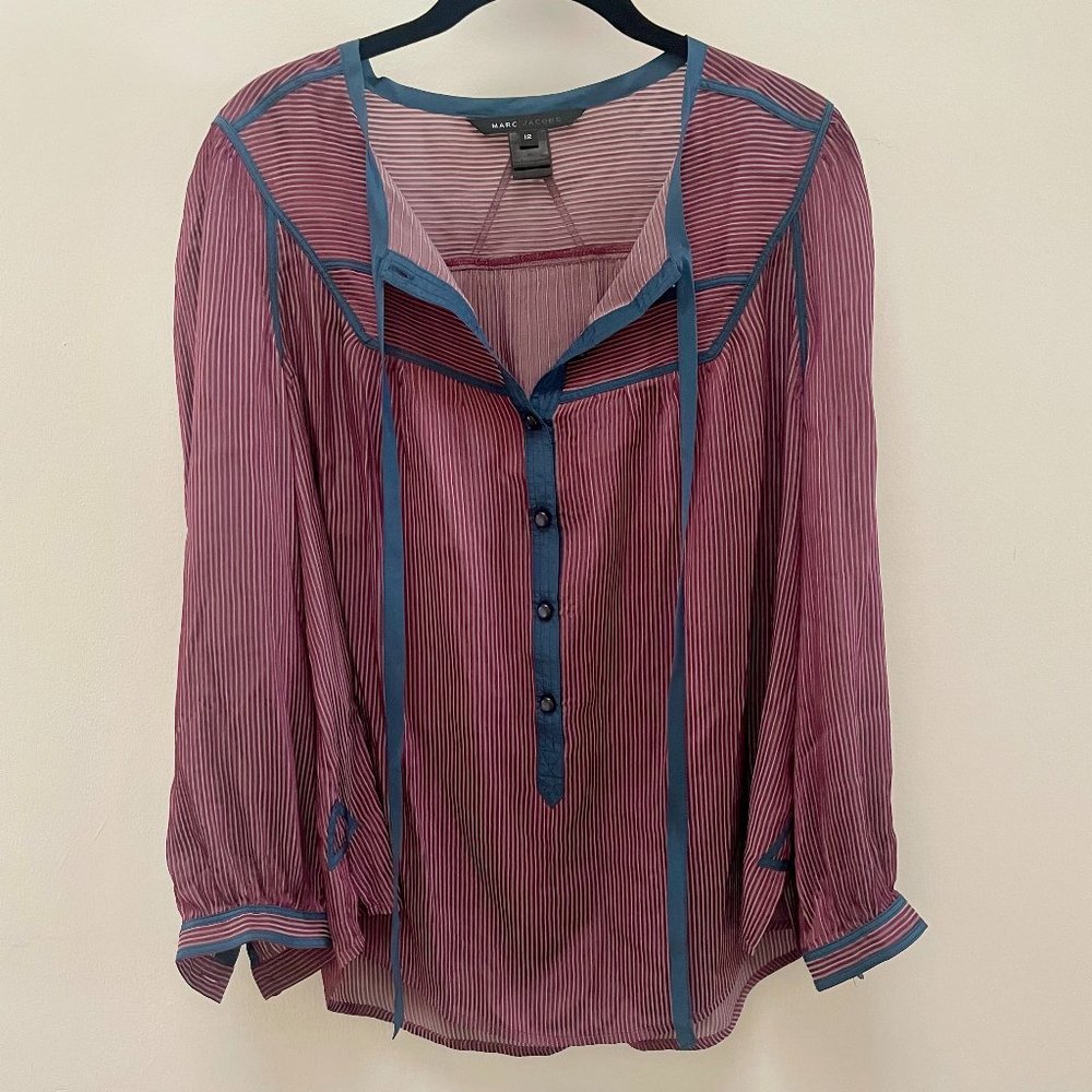 Marc Jacobs striped sik blouse